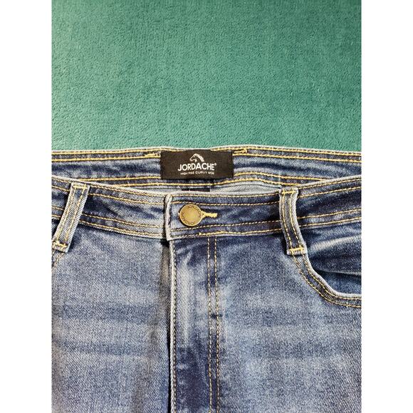 Jordache Jeans Size 14 Womens Blue Stretch Pants Denim High Rise Curvy Mom - Picture 6 of 13